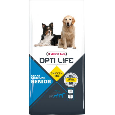 Корм для пожилых собак с курицей Opti Life Opti Life Senior Medium & Maxi 12,5 кг