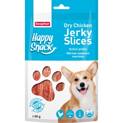 Лакомство для собак с куриными ломтиками Beaphar Happy Snack Dry Chicken Jerky Slices 60 г