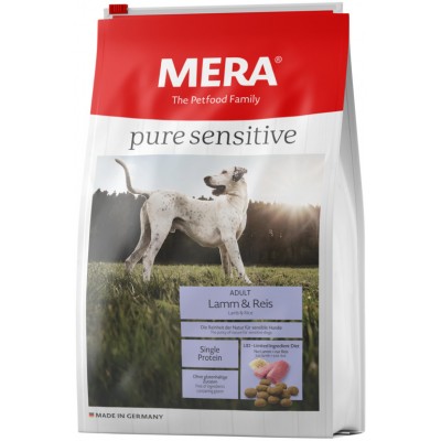 Корм для собак с бараниной и рисом Mera Pure Sensitive Adult Lamm & Reis 1 кг