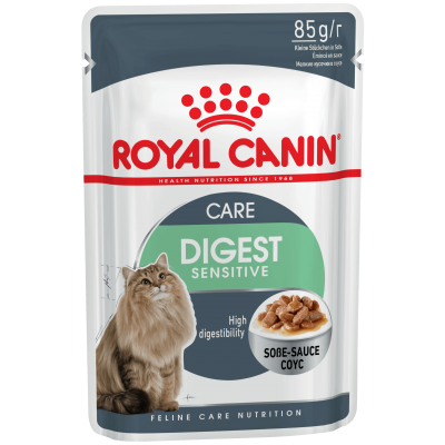 Пауч для кошек с чувствительным пищеварением кусочки в соусе мясо Royal Canin Digest Sensitive 85 г