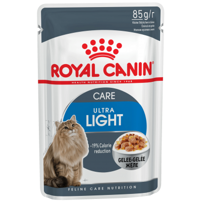 Пауч для кошек склонных к полноте кусочки мяса 85 г Royal Canin Ultra Light Желе
