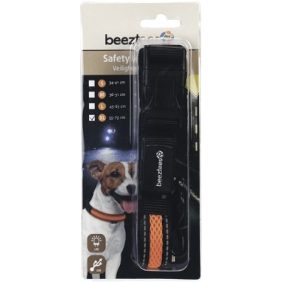 Ошейник для собак светящийся с USB Beeztees Collar Ruflo 55-70 см * 25 мм