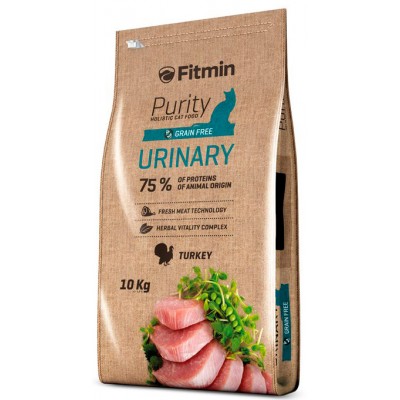 Безерновой корм для профилактики МКБ у кошек с курицей Fitmin Purity Urinary 10 кг