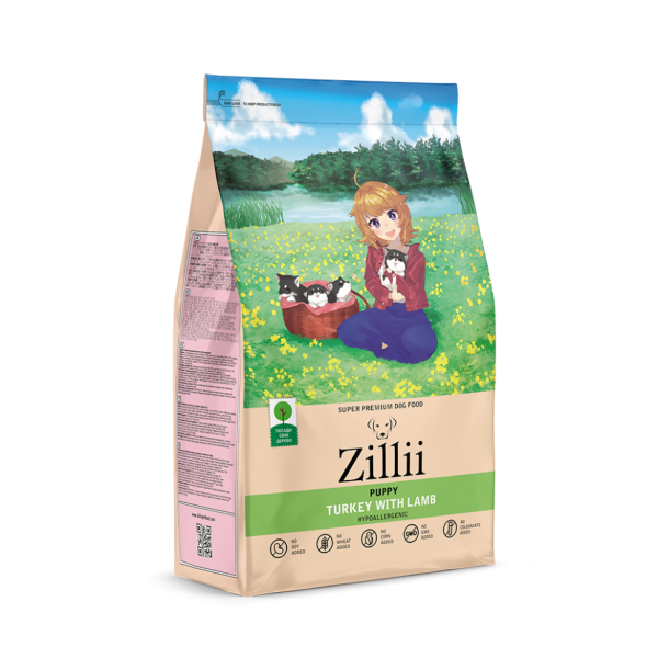 Zillii Puppy сухой корм для щенков с индейкой и ягненком - 3 кг