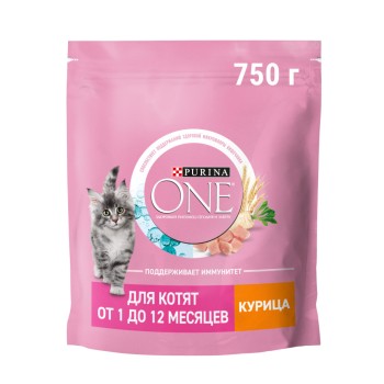 Purina One сухой корм для котят от 1 до 12 месяцев с курицей и...