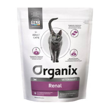 Organix Renal сухой корм для взрослых кошек для поддержания функции почек при острой или...