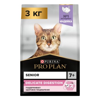 Purina Pro Plan Delicate Senior сухой корм для кошек старше 7 лет с чувствительным...