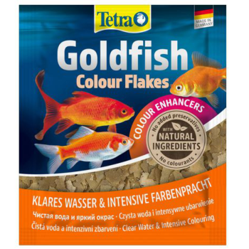 Tetra Goldfish Colour корм для улучшения окраса золотых рыб в хлопьях - 12 г...