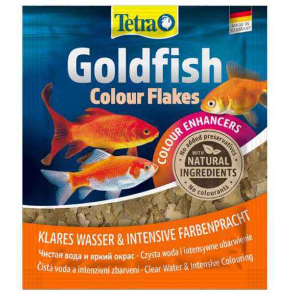 Tetra Goldfish Colour корм для улучшения окраса золотых рыб в хлопьях - 12 г (саше)