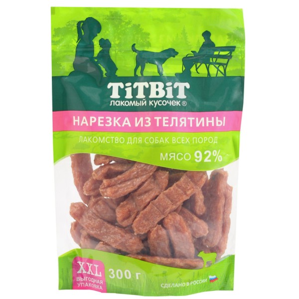 Titbit лакомство для собак нарезка из телятины - 300 г