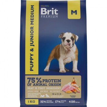 Brit Premium Dog Puppy and Junior Medium сухой корм для щенков и молодых собак...