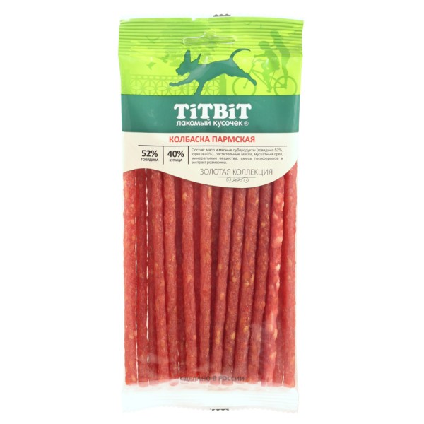 Titbit "Золотая коллекция" лакомство для собак колбаса Пармская - 120 г