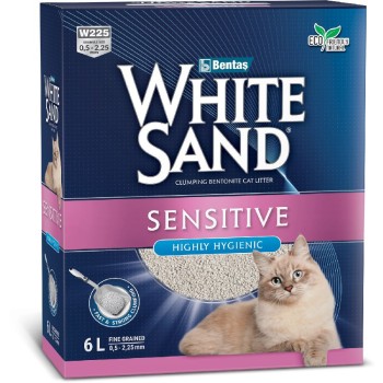 White Sand Sensitive комкующийся наполнитель для чувствительных кошек без запаха - 5,1 кг (6...