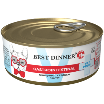 Best Dinner Exclusive Vet Profi Gastro Intestinal диетический влажный корм для взрослых собак с...