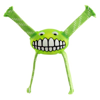 Игрушка с принтом зубы и пищалкой, средняя Rogz Flossy Grinz лайм