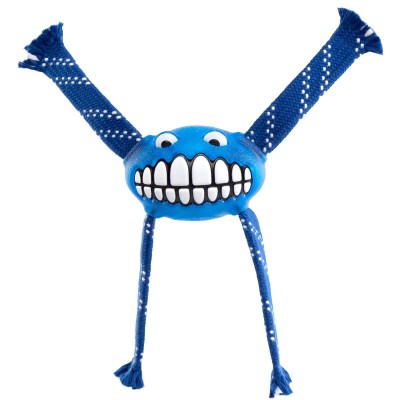 Игрушка с принтом зубы и пищалкой, малая Rogz Flossy Grinz синий