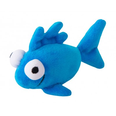 Игрушка для кошек плюшевая рыбка с кошачьей мятой Rogz Catnip Plush Fish синий