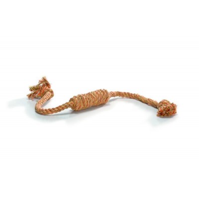 Игрушка для собак, оранжевая Beeztees Канат с веревочной тубой посередине 40 см