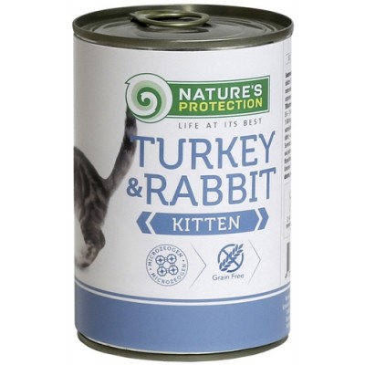 Консервы для котят с индейкой и кроликом Nature's Protection Kitten Turkey & Rabbit 400 г