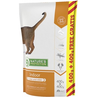Сухой корм для домашних кошек Nature's Protection Indoor 800 г