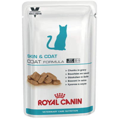 Пауч для длинношерстных кастрированных котов и кошек Royal Canin Skin & Coat 100 г