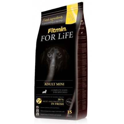 Корм для мелких собак с курицей Fitmin For Life Mini 15 кг