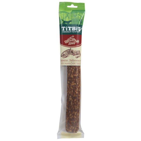 TiTBiT "Колбасный двор" лакомство для собак Сервелат Любительский - 270 г