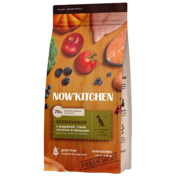 NOW' Kitchen сухой беззерновой корм для собак старше 7 лет, со свежей индейкой, уткой...