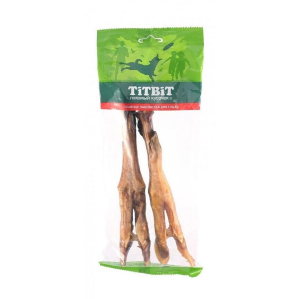 TiTBiT лакомство для собак ноги бараньи вяленые 2 шт