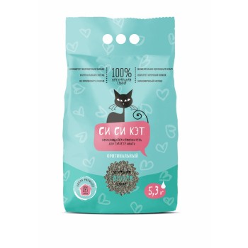 СиСиКэт наполнитель комкующийся глиняный для туалета кошек, оригинальный - 5,3 л (3,3 кг)