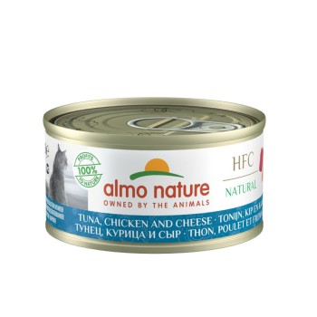 Almo Nature HFC Natural Tuna, Chicken and Cheese консервы для взрослых кошек с тунцом,...