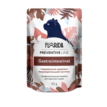 Florida Preventive Line Gastrointestinal влажный диетический корм для взрослых кошек, профилактика болезней желудочно-кишечного тракта,...