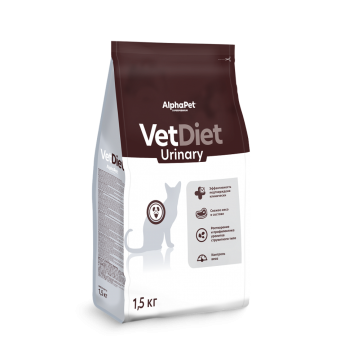 AlphaPet Vet Diet Urinary сухой диетический корм для взрослых кошек и котов при заболеваниях...