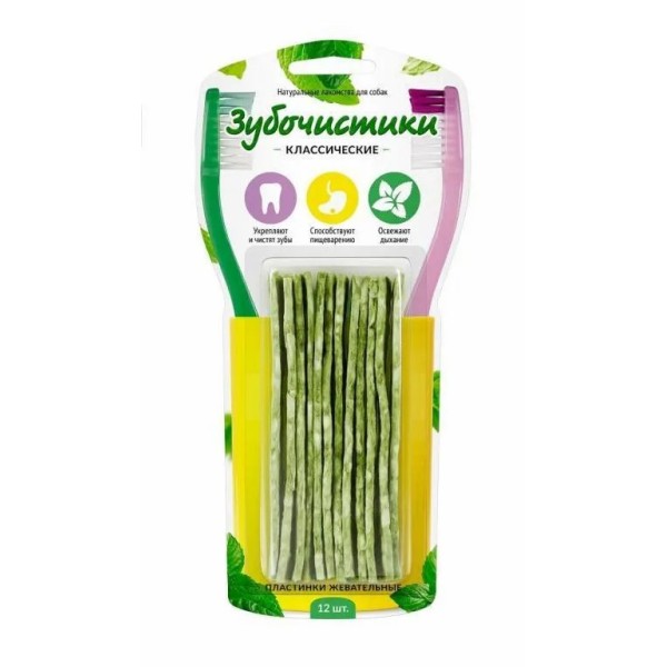 Деревенские лакомства Зубочистики пластинки жевательные для собак - 72 г