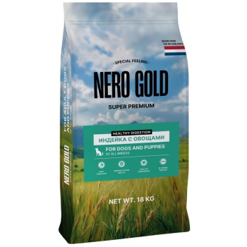 Nero Gold сухой корм для собак и щенков, с мясом индейки и овощами -...