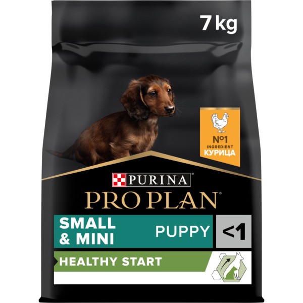 Purina Pro Plan Small & Mini Puppy сухой корм для щенков мелких и карликовых пород с курицей и рисом - 7 кг
