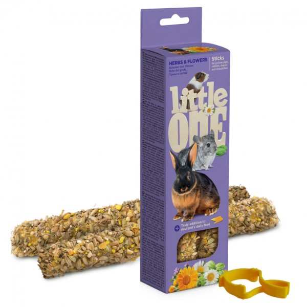 Little One палочки для морских свинок, кроликов и шиншилл с травами и цветами 2 шт - 55 г