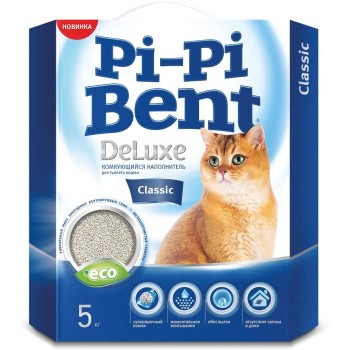 Pi-Pi Bent Deluxe Classic комкующийся наполнитель из бентонитовой глины для кошек - 5 кг