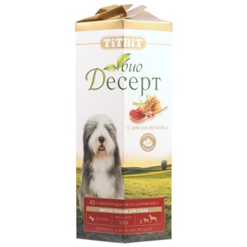 TiTBiT лакомство для собак печенье с мясом ягненка стандарт - 350 г