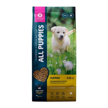 ALL PUPPIES сухой корм для щенков с курицей - 2,2 кг