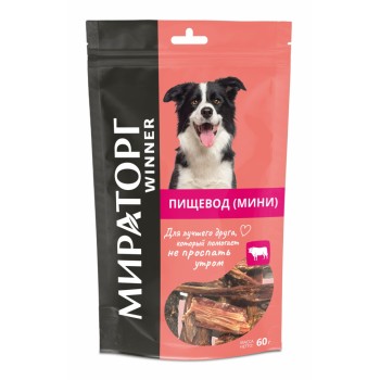 Мираторг лакомство для собак мясо пищевода говяжьего - 60 г