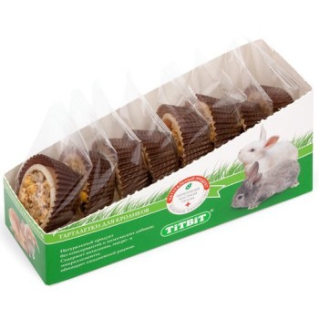 Titbit лакомство для кроликов тарталетки с яблоком и манго - 8 шт