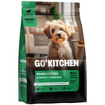 Go' Kitchen SENSITIVITIES Grain Free сухой беззерновой корм для щенков и собак с чувствительным...