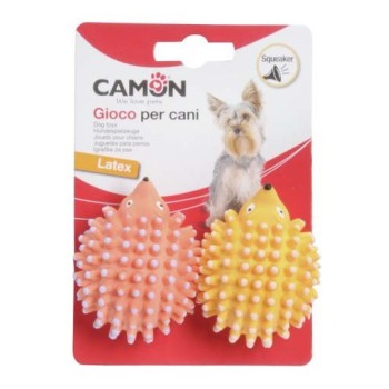 Camon игрушка для собак ежик из латекса с пищалкой, 2 шт