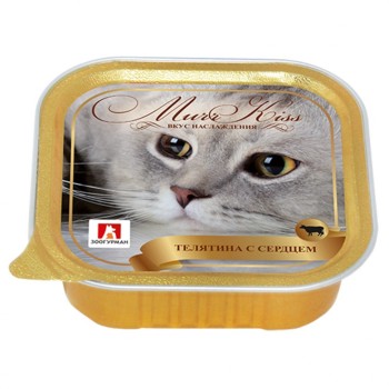 Зоогурман МуррКисс влажный корм для взрослых кошек, с телятиной и сердцем - 100 г...