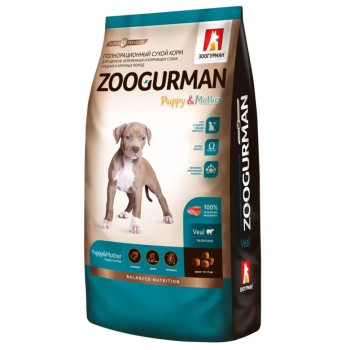 Зоогурман сухой корм для щенков, беременных и кормящих собак средних и крупных пород с...