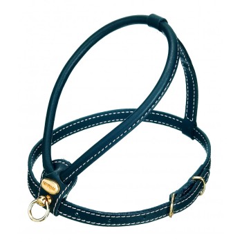 Camon шлейка для собак кожаная черная, размер S