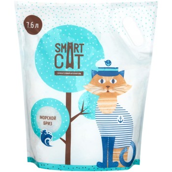 Smart Cat впитывающий силикагелевый наполнитель с ароматом морского бриза - 7,6 л (3,32 кг)