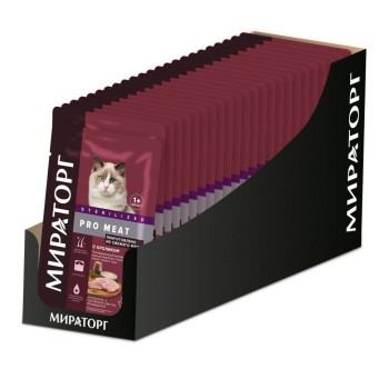 Мираторг Pro Meat влажный корм для взрослых стерилизованных кошек c кроликом - 80 г...