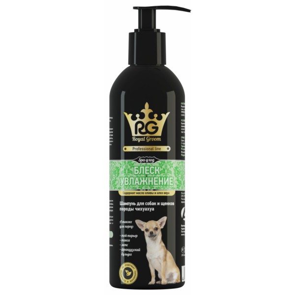 Apicenna Royal Groom Блеск & Увлажнение шампунь для собак и щенков породы чихуахуа - 200 мл